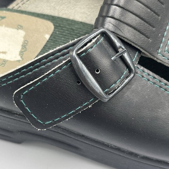 BRA SKO Black Leather Comfort Clogs Size 45 US 11 Nursing Medical Sweden - Picture 7 of 13